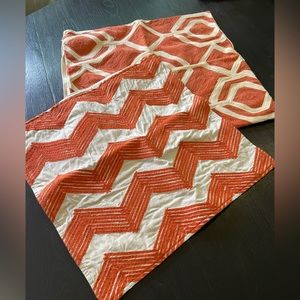 Pottery Barn zip pillow covers (2)